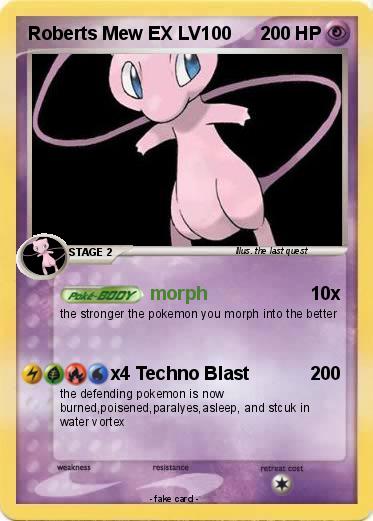 Pokemon Roberts Mew EX LV100