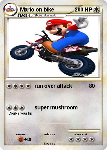 Pokemon Mario on bike