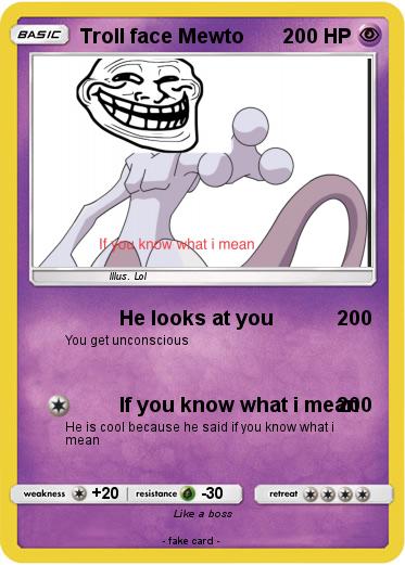 Pokemon Troll face Mewto