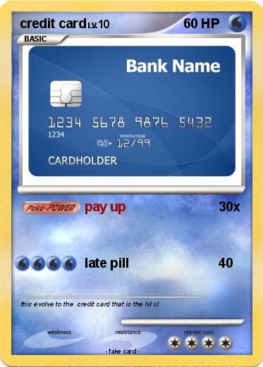 Pokemon credit card