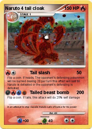 Pokemon Naruto 4 tail cloak