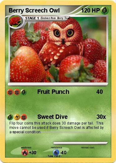Pokemon Berry Screech Owl