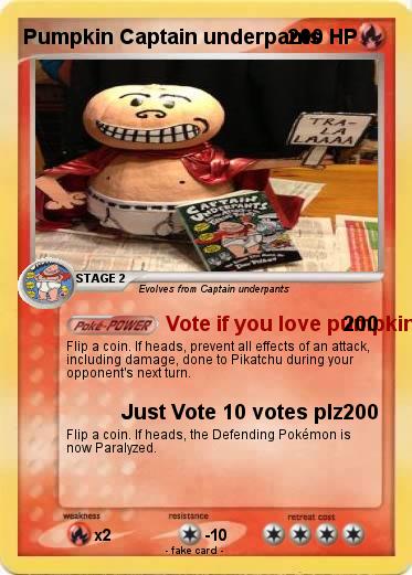 Pokemon Pumpkin Captain underpants