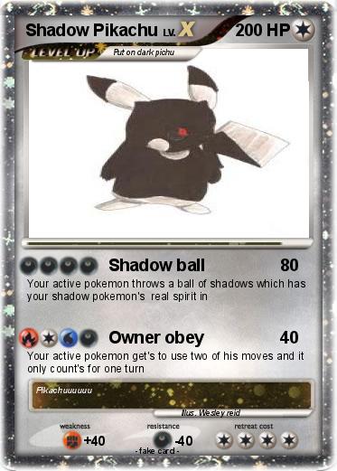 Pokemon Shadow Pikachu