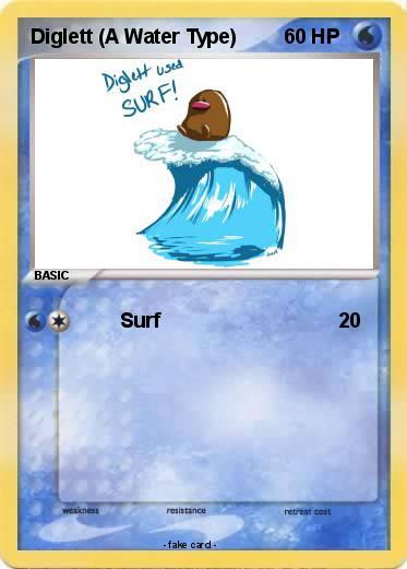 Pokemon Diglett (A Water Type)