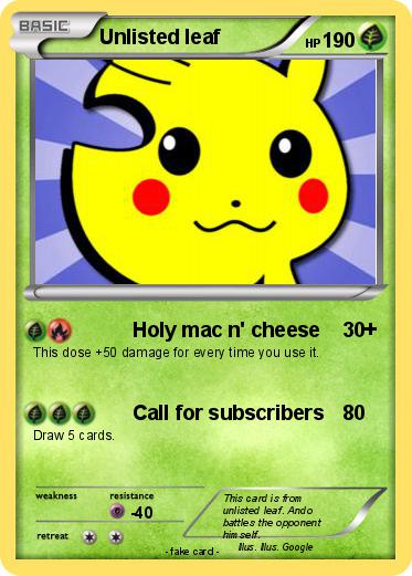 Pokemon Unlisted leaf