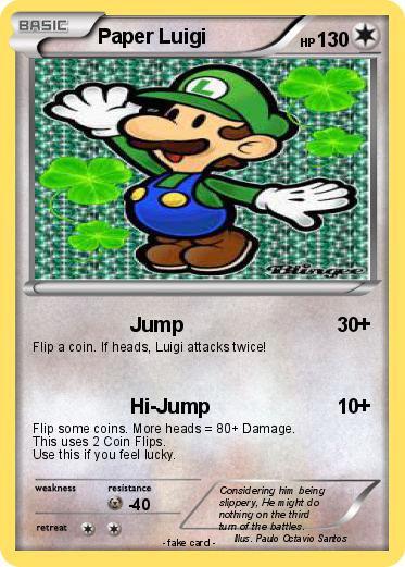 Pokemon Paper Luigi