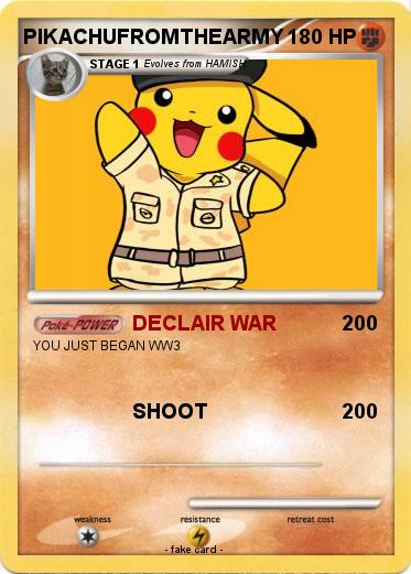 Pokemon PIKACHUFROMTHEARMY