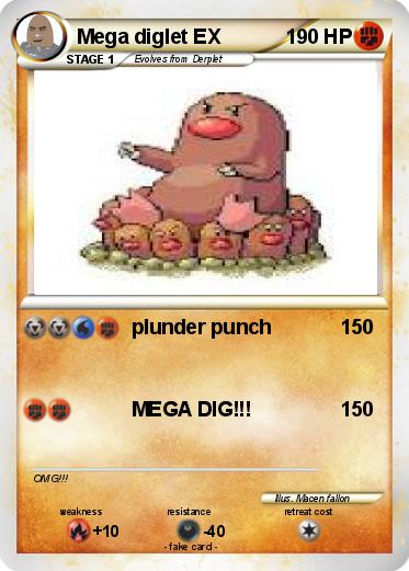 Pokemon Mega diglet EX
