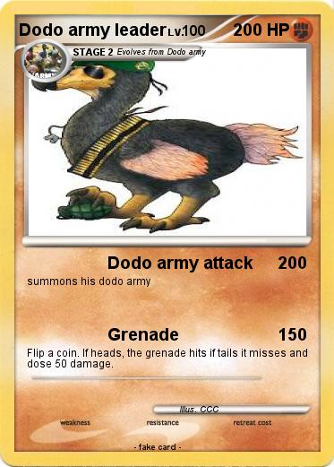 Pokemon Dodo army leader