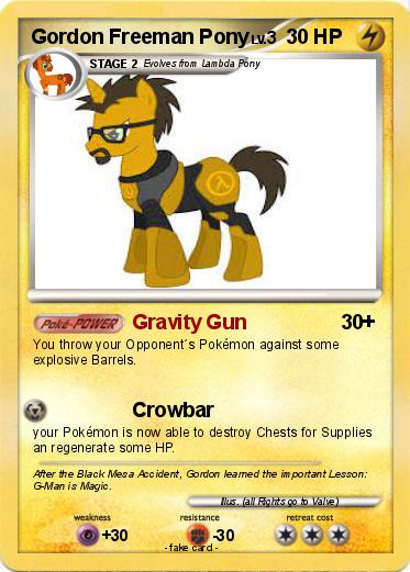 Pokemon Gordon Freeman Pony