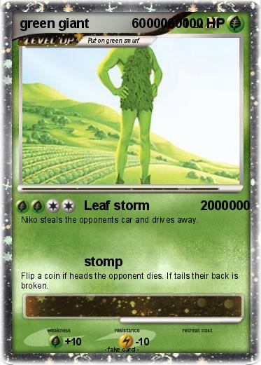 Pokemon green giant            60000000