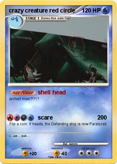 Pokemon crazy creature red circle