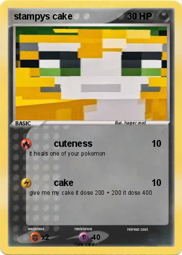 Pokemon stampys cake