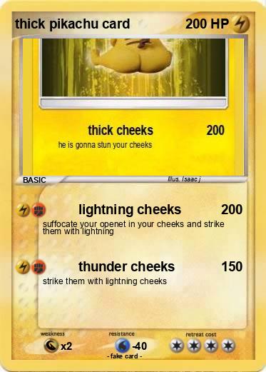 Pokemon thick pikachu card