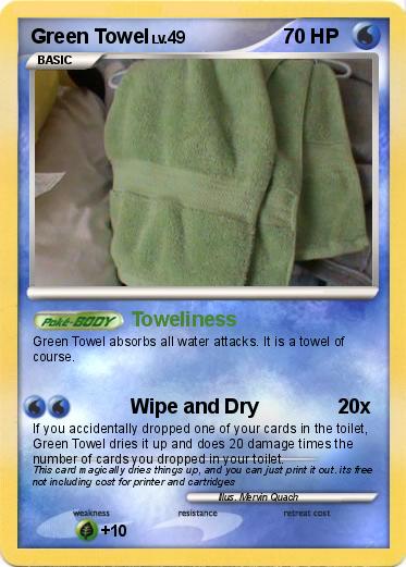 Pokemon Green Towel