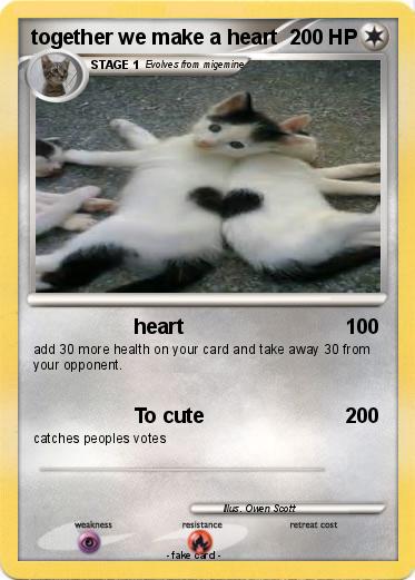Pokemon together we make a heart