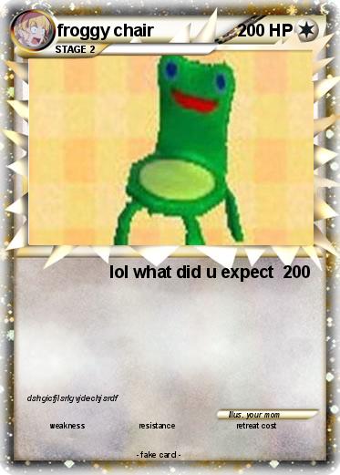Pokemon froggy chair