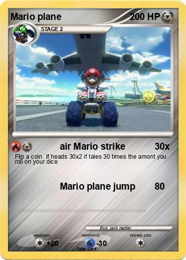 Pokemon Mario plane