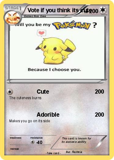 Pokemon Vote if you think its cute