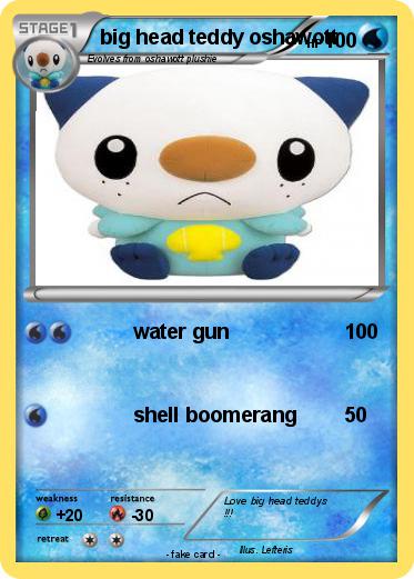 Pokemon big head teddy oshawott