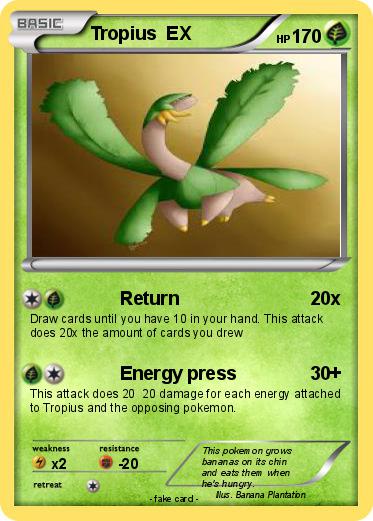 Pokemon Tropius  EX