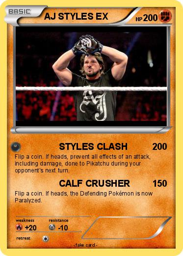 Pokemon AJ STYLES EX Pokemon AJ STYLES EX