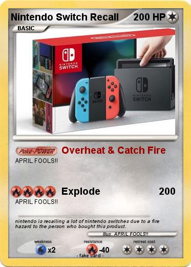 Pokemon Nintendo Switch Recall
