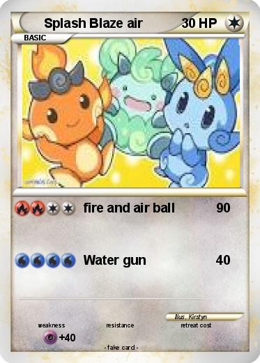 Pokemon Splash Blaze air