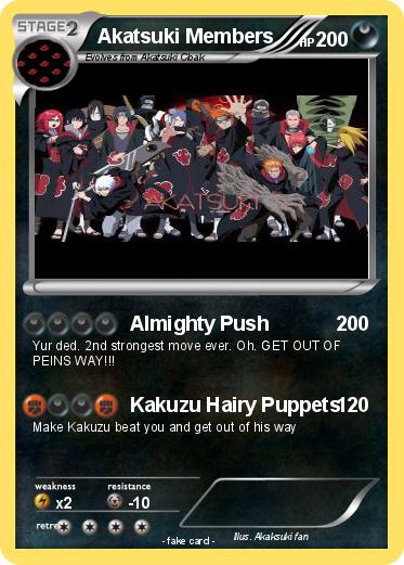 Pokemon Akatsuki Members