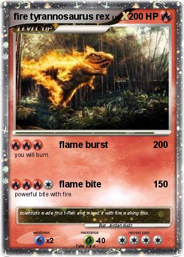 Pokemon fire tyrannosaurus rex