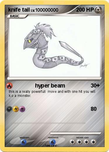 Pokemon knife tail