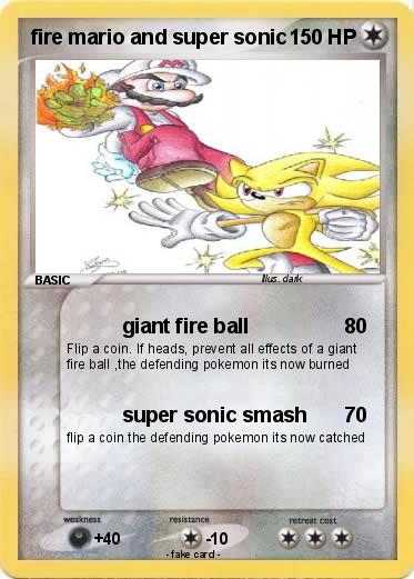 Pokemon fire mario and super sonic