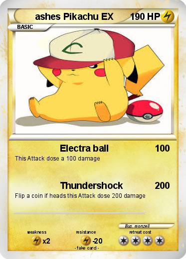 Pokemon ashes Pikachu EX