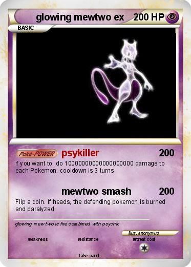 Pokemon glowing mewtwo ex