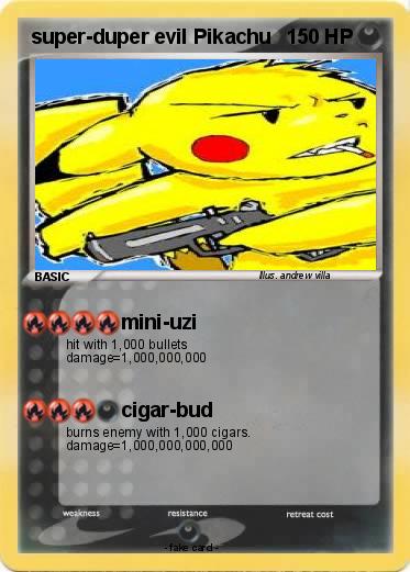 Pokemon super-duper evil Pikachu