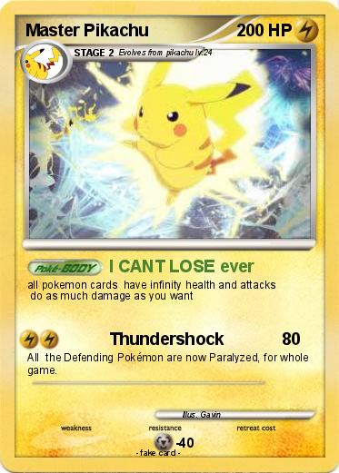 Pokemon Master Pikachu Pokemon Master Pikachu