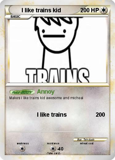 Pokemon I like trains kid