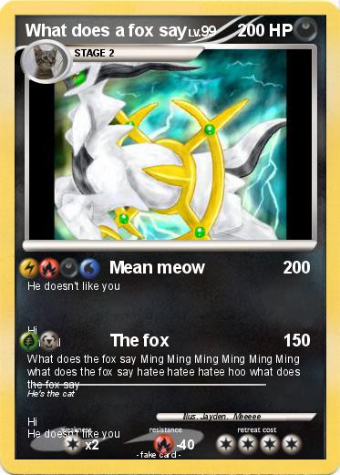 Pokemon What does a fox say