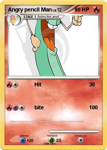 Pokemon Angry pencil Man