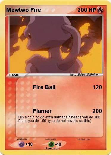 Pokemon Mewtwo Fire