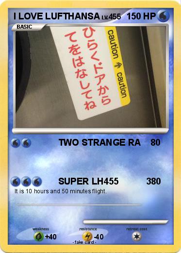 Pokemon I LOVE LUFTHANSA