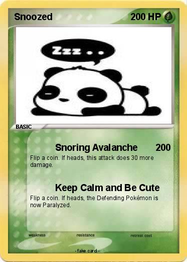 Pokemon Snoozed