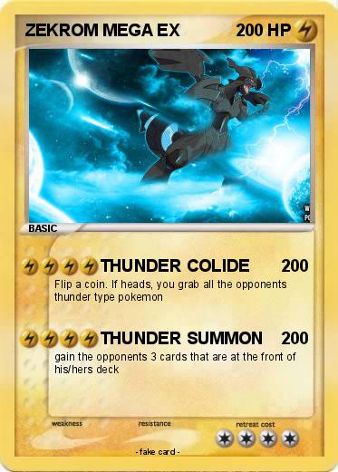 Pokemon ZEKROM MEGA EX