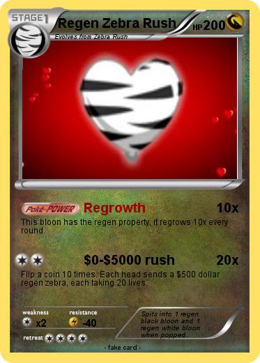 Pokemon Regen Zebra Rush