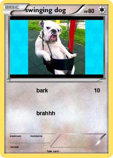 Pokemon swinging dog