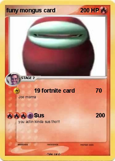 Pokemon funy mongus card
