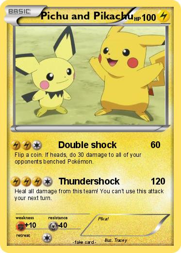 Pokemon Pichu and Pikachu
