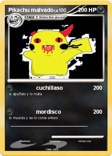 Pokemon Pikachu malvado
