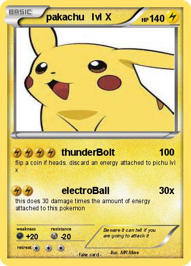 Pokemon pakachu   lvl X